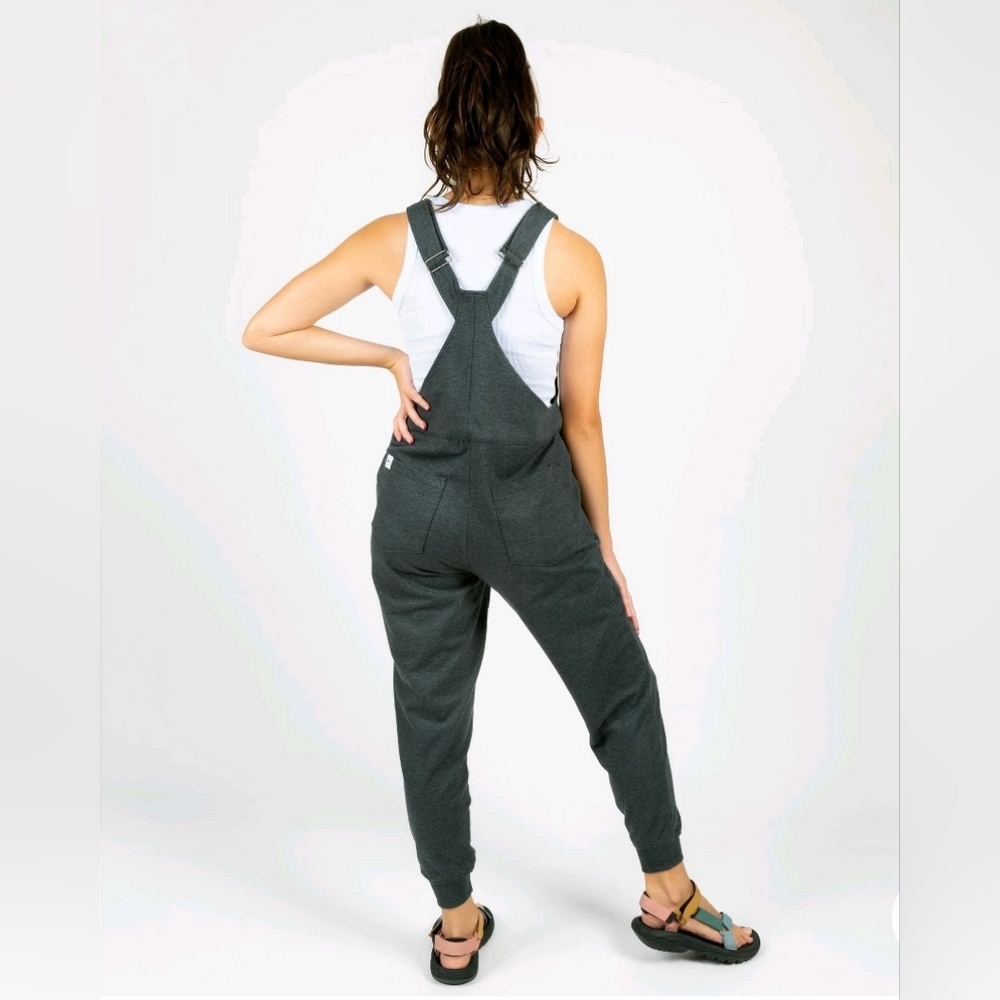 Swoveralls Unisex Super Soft Sweatpants Overalls Dark Athletic Grey Size: Small